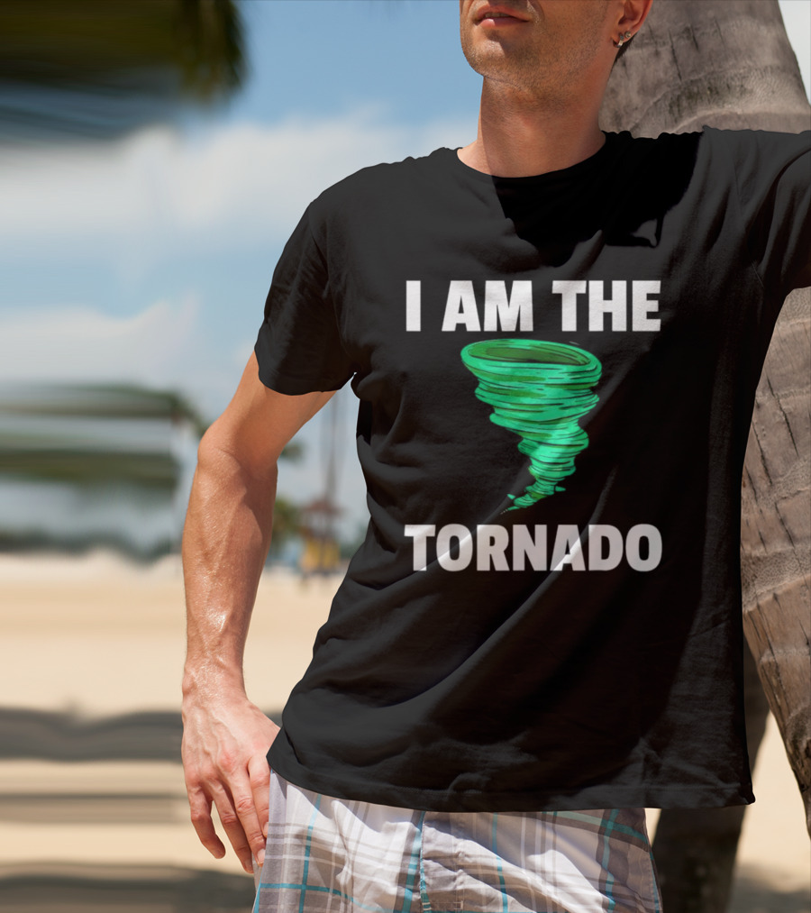 I AM THE TORNADO Green Spiral T-Shirt
