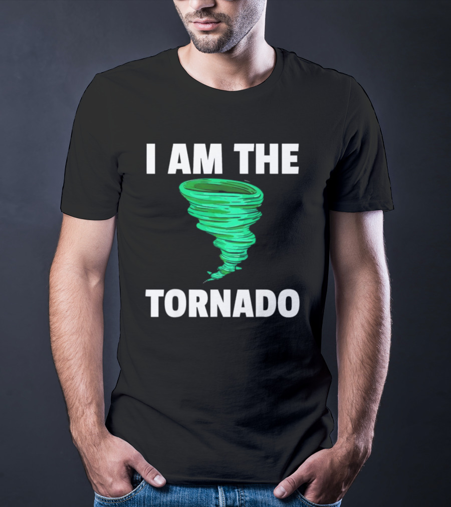 I AM THE TORNADO Green Spiral T-Shirt