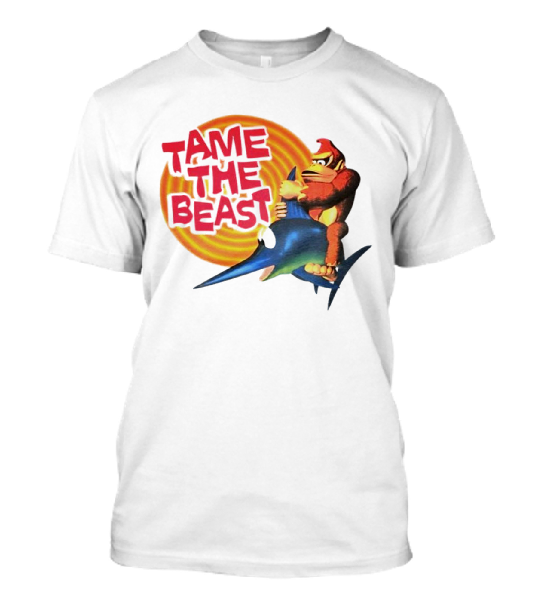 Tame The Beast Donkey Kong Riding Swordfish T-Shirt