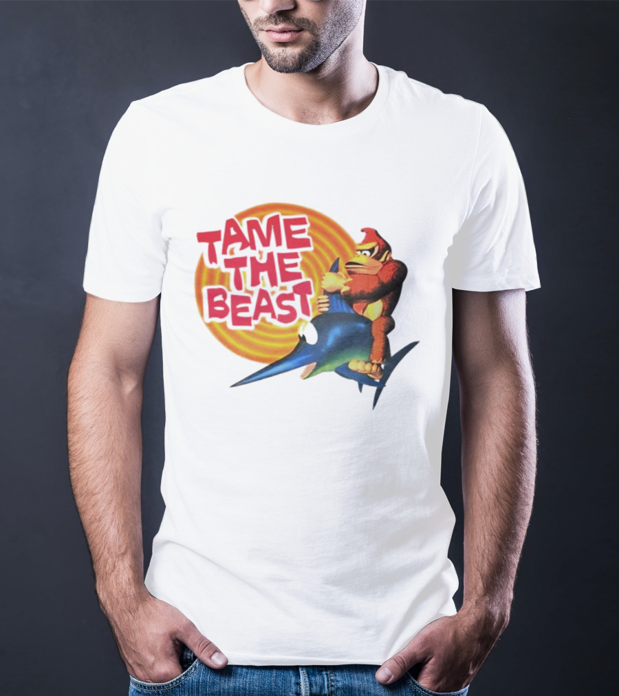 Tame The Beast Donkey Kong Riding Swordfish T-Shirt