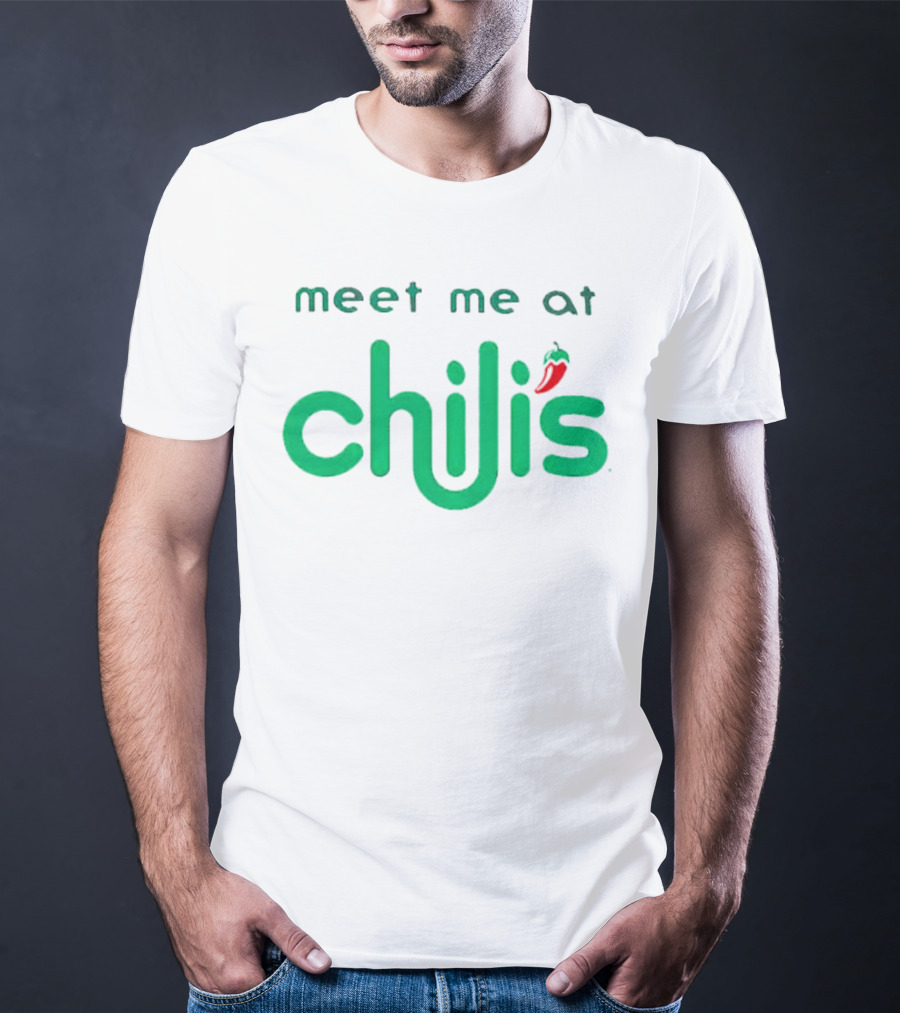 Meet Me At Chili’s Neon Logo With Chili Pepper T-Shirt
