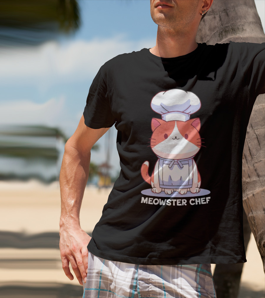 Meowster Chef Adorable Cat Cooking T-Shirt