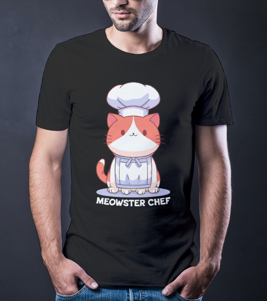 Meowster Chef Adorable Cat Cooking T-Shirt