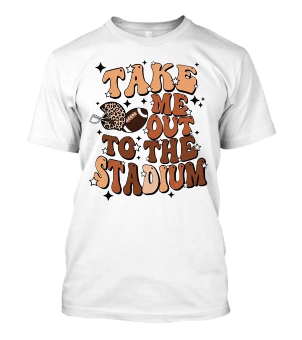 Take Me Out To The Stadium Leopard Helmet Football T-Shirt
