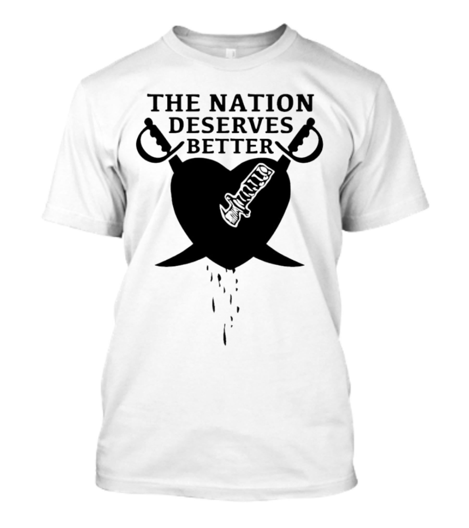 The Nation Deserves Better Heart With Swords And Bleeding Knife T-Shirt