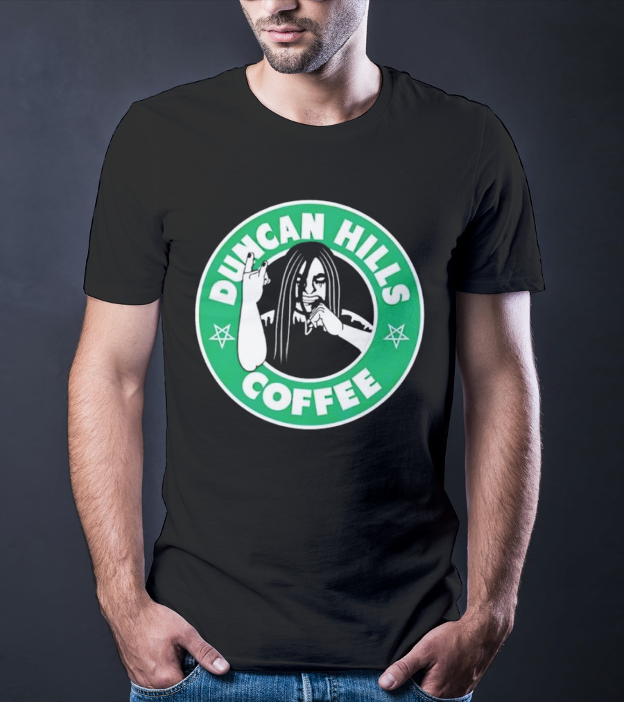 Duncan Hills Coffee Metalocalypse Starbucks Emblem T-Shirt