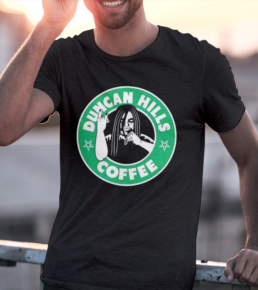 Duncan Hills Coffee Metalocalypse Starbucks Emblem T-Shirt
