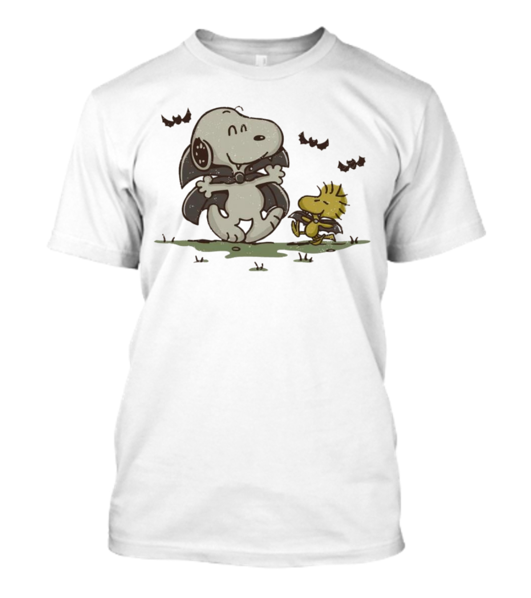 Snoopy And Woodstock Peanuts Spooky Halloween Fun T-Shirt