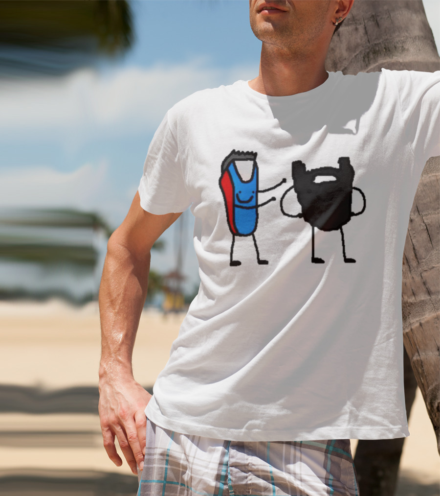 Clipps And Beard Clippers And Facial Hair Cartoon T-Shirt