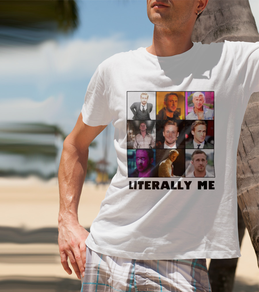 Ryan Gosling Literally Me Nine Image Collage T-Shirt