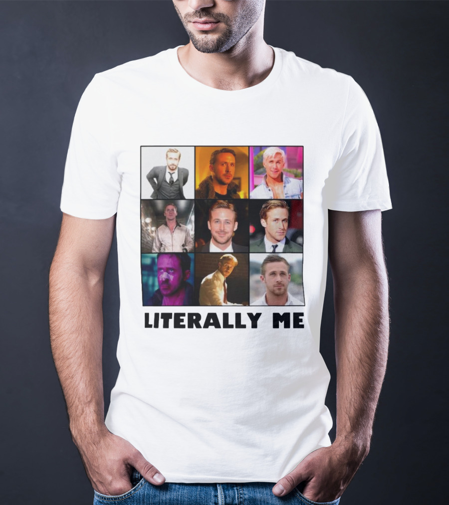 Ryan Gosling Literally Me Nine Image Collage T-Shirt