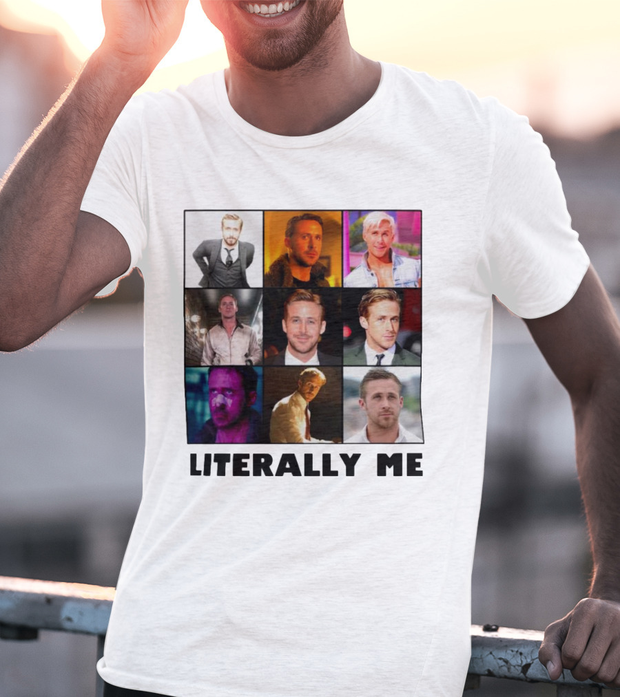 Ryan Gosling Literally Me Nine Image Collage T-Shirt