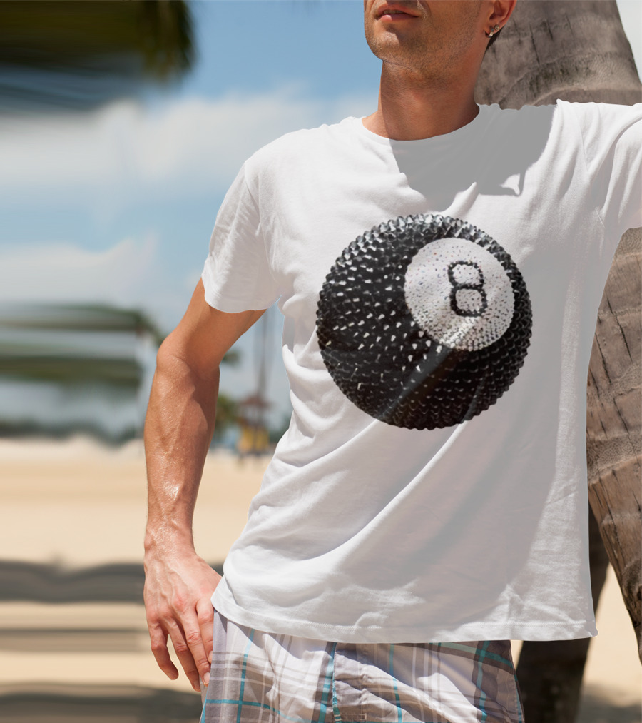 Lucky 8 Ball Crystal Sparkle Sphere T-Shirt