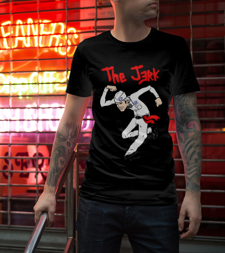 The Jerk Classic Cartoon Style Character In Red And White T-Shirt