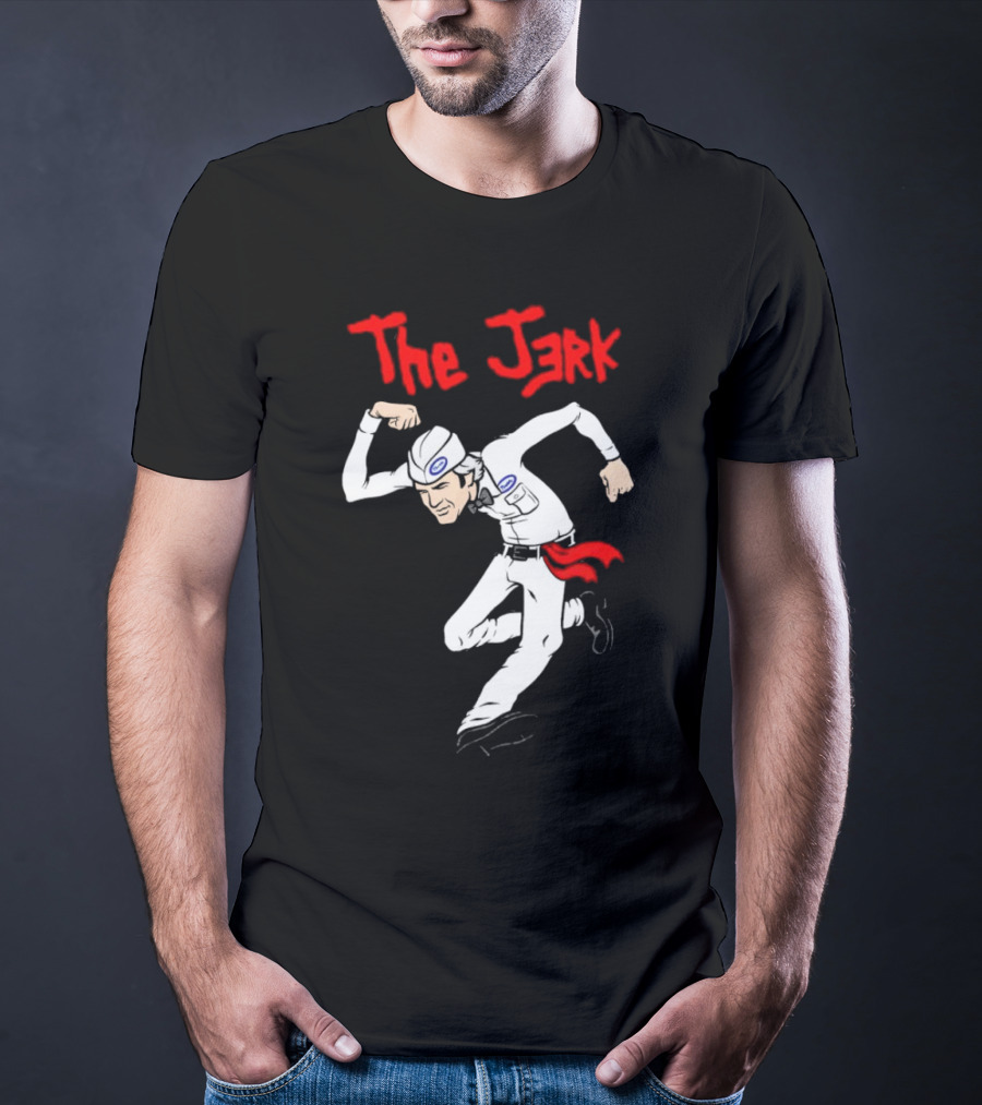 The Jerk Classic Cartoon Style Character In Red And White T-Shirt