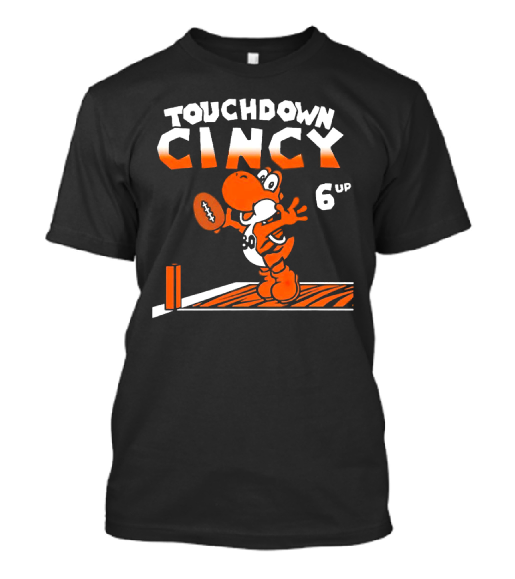 Touchdown Cincy Football Celebration Cartoon 6 Up T-Shirt