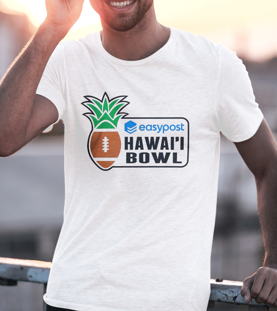 Easypost Hawai’i Bowl Pineapple Football T-Shirt