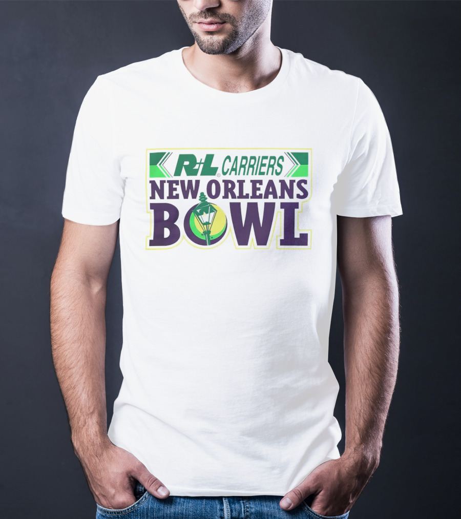 R+L Carriers New Orleans Bowl Purple Green Lantern T-Shirt