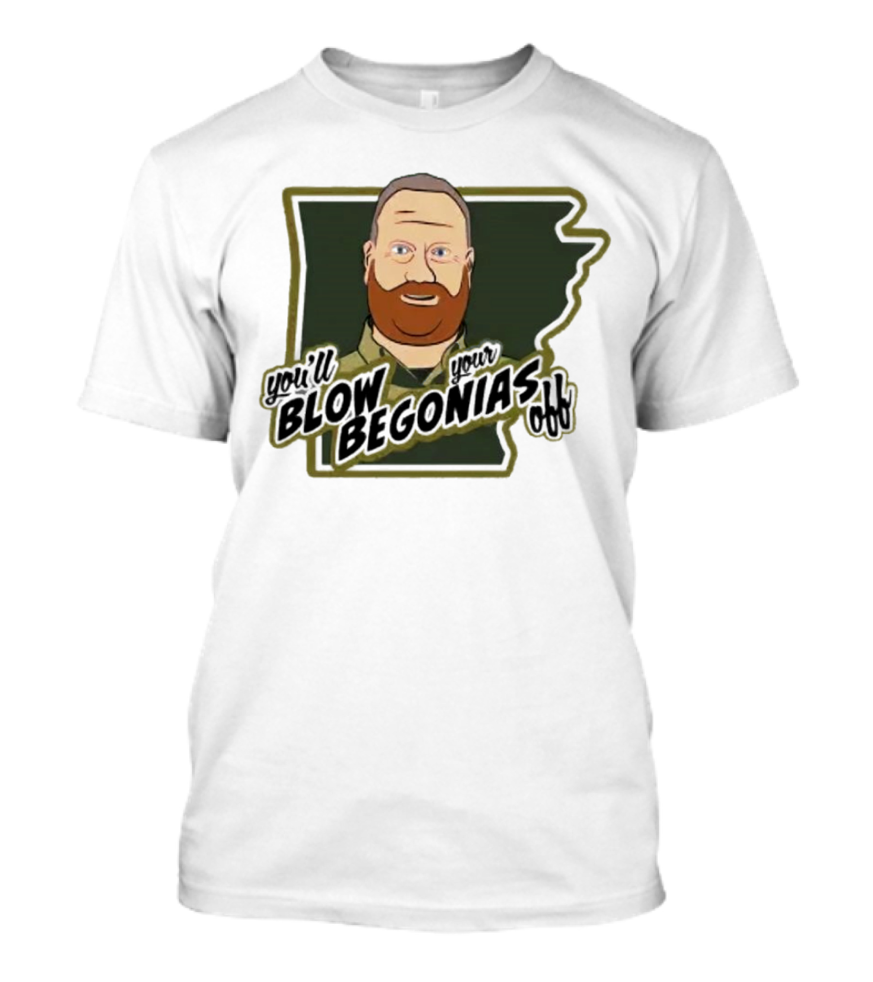 Chief Bradley Taylor You'll Blow Your Begonias Off Hazen Police T-Shirt