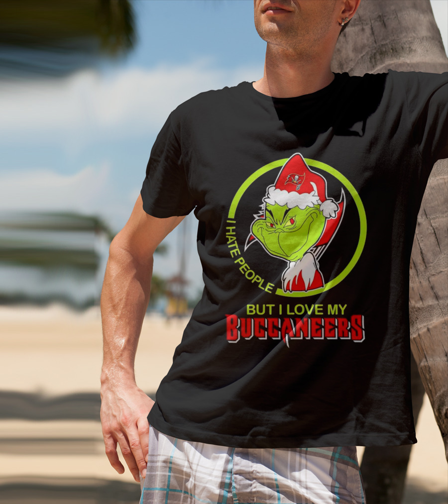 Grinch I Hate People But I Love My Buccaneers T-Shirt