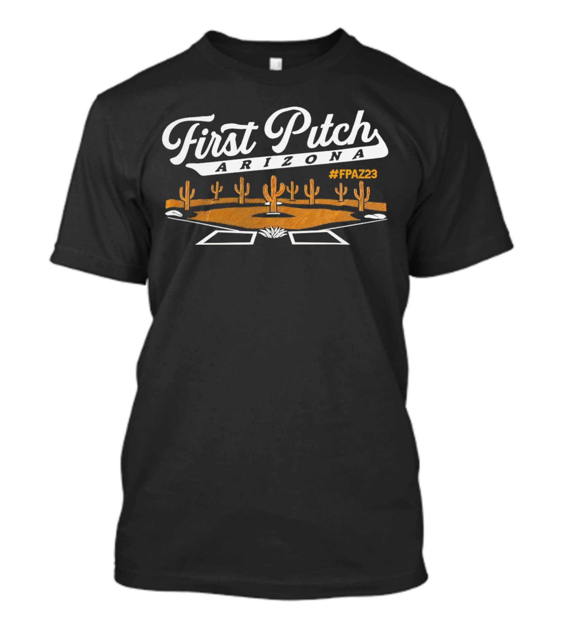 Arizona Diamondbacks First Pitch Arizona Fpaz23 Cactus Baseball Field T-Shirt