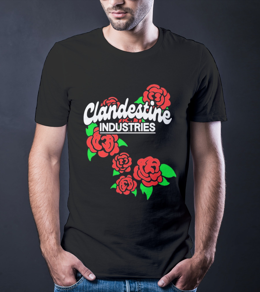 Clandestine Industries Intricate Brand Of Roses T-Shirt