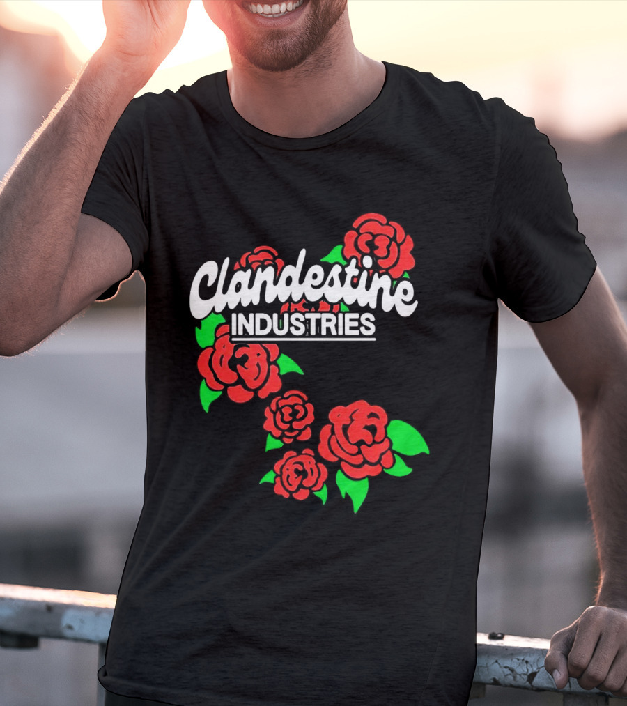 Clandestine Industries Intricate Brand Of Roses T-Shirt