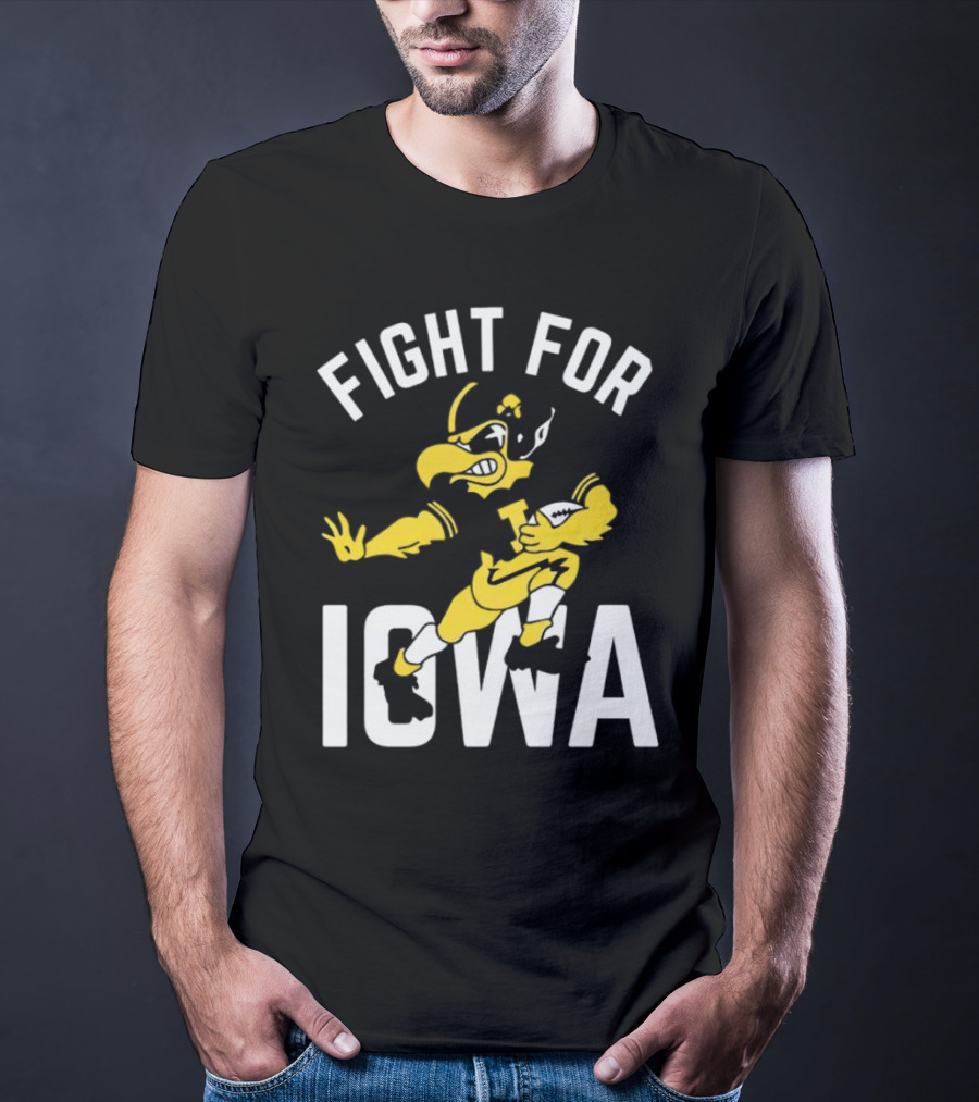 Iowa Hawkeyes Fight For Iowa Mascot Football T-Shirt