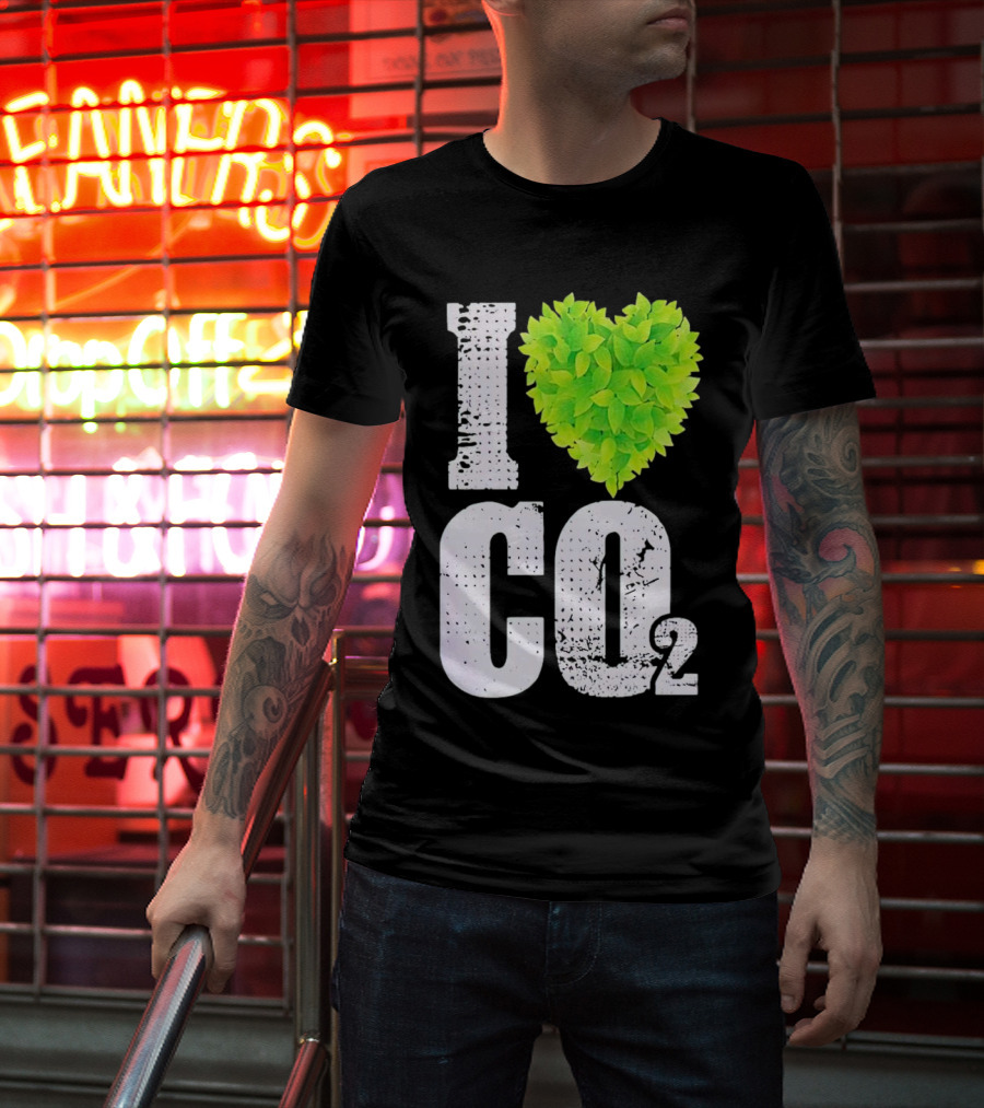 I Love CO2 Leaf Heart T-Shirt