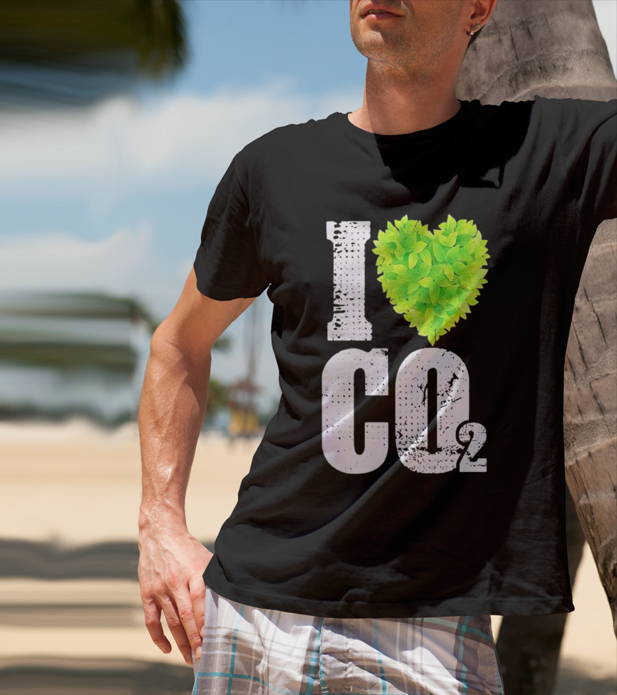 I Love CO2 Leaf Heart T-Shirt