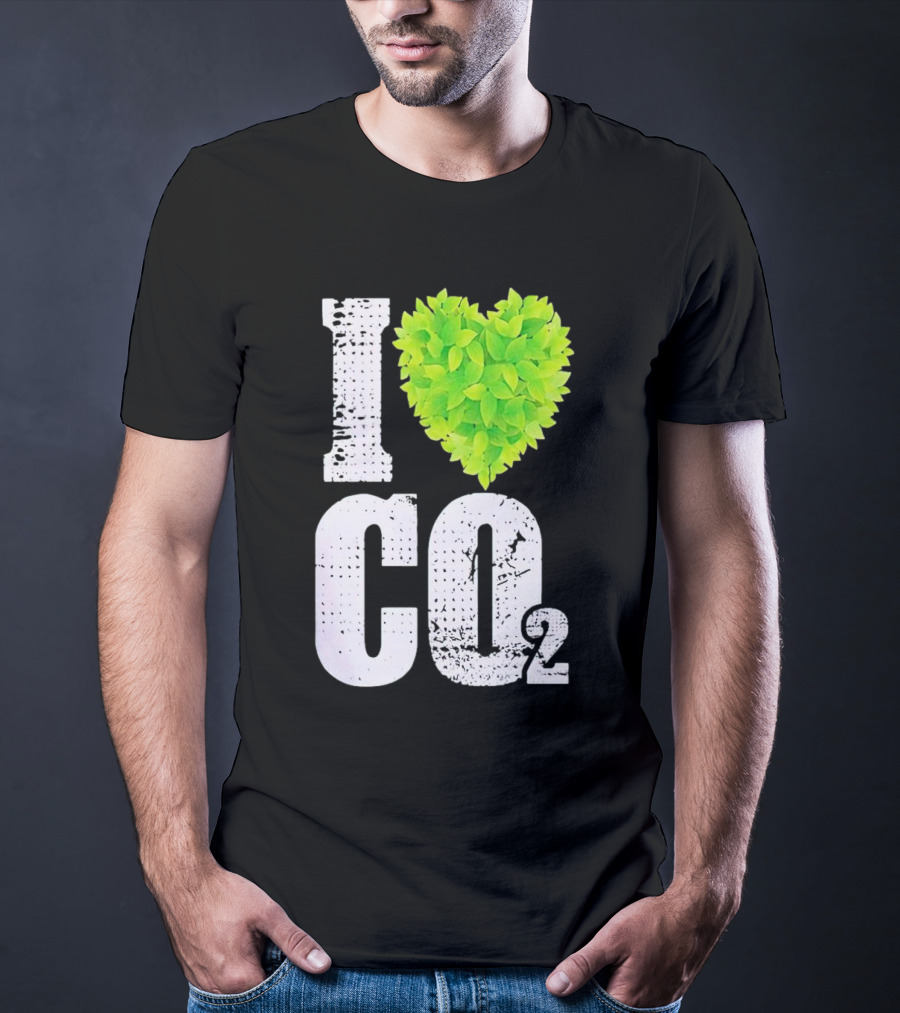 I Love CO2 Leaf Heart T-Shirt