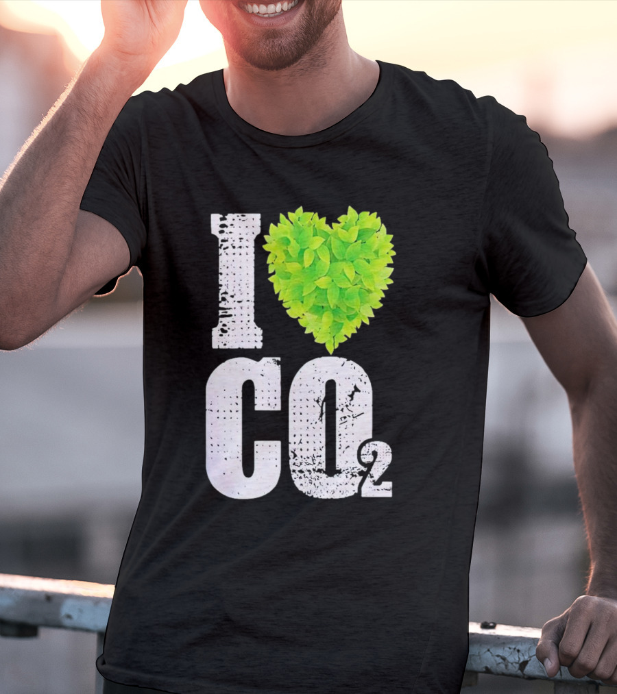 I Love CO2 Leaf Heart T-Shirt