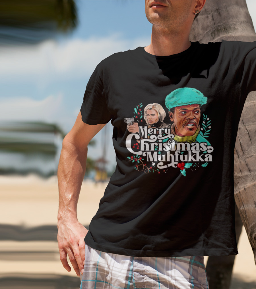 Merry Christmas Muhfukka Movie Character Holiday T-Shirt