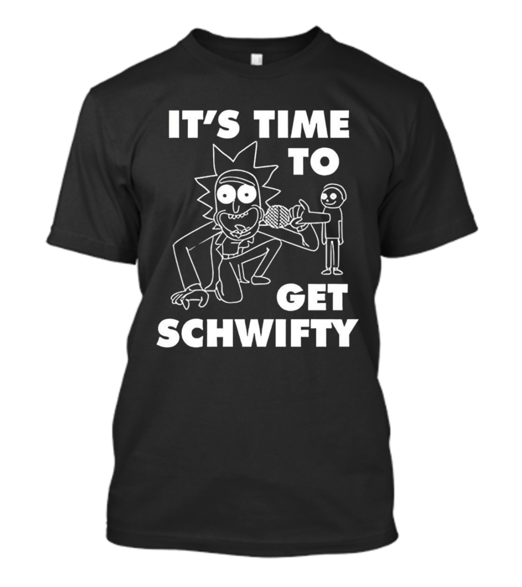 It's Time To Get Schwifty Character Holding Microphone Sketch T-Shirt