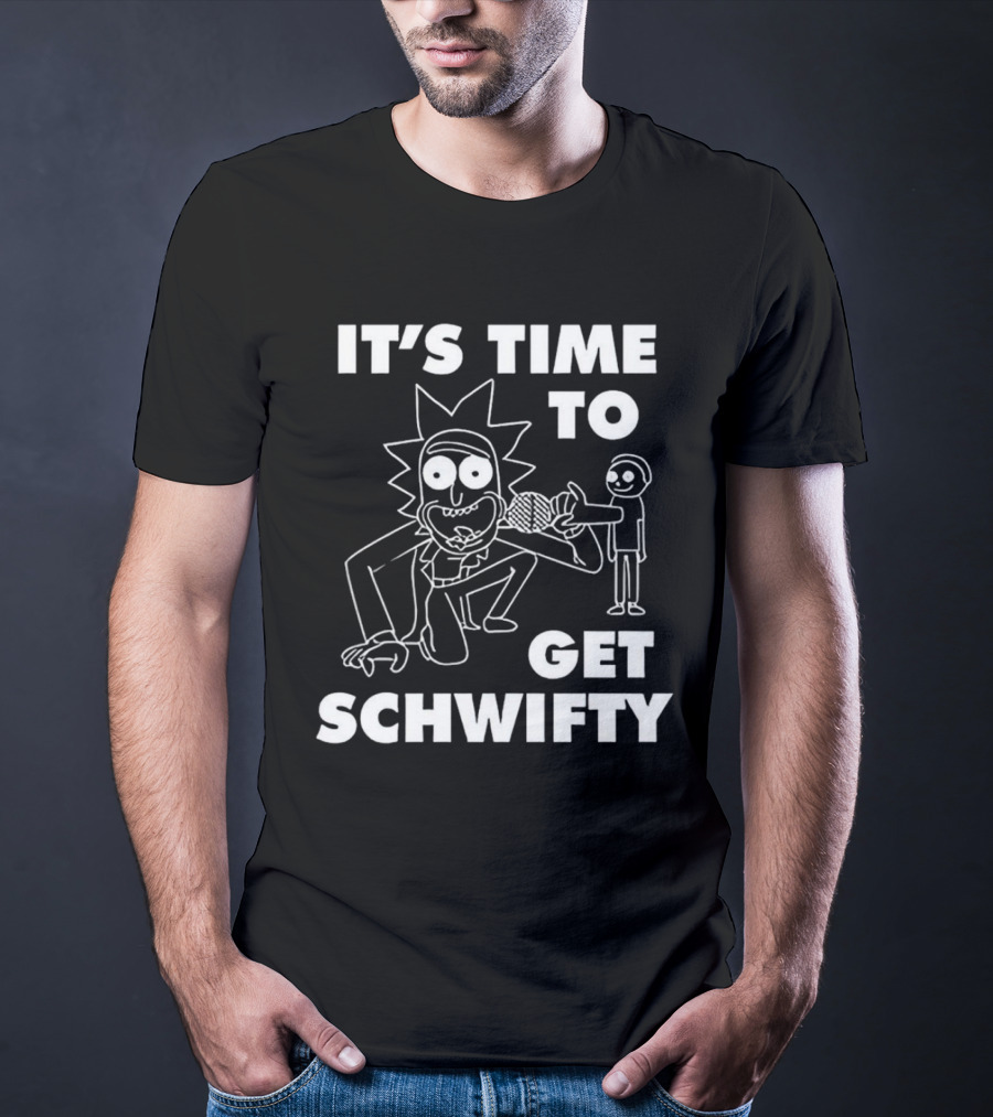 It's Time To Get Schwifty Character Holding Microphone Sketch T-Shirt