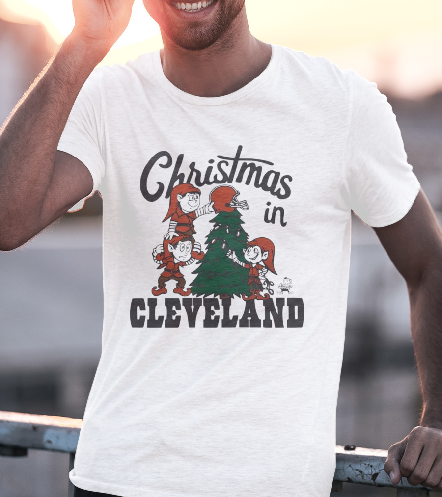Christmas In Cleveland Browns T-Shirt