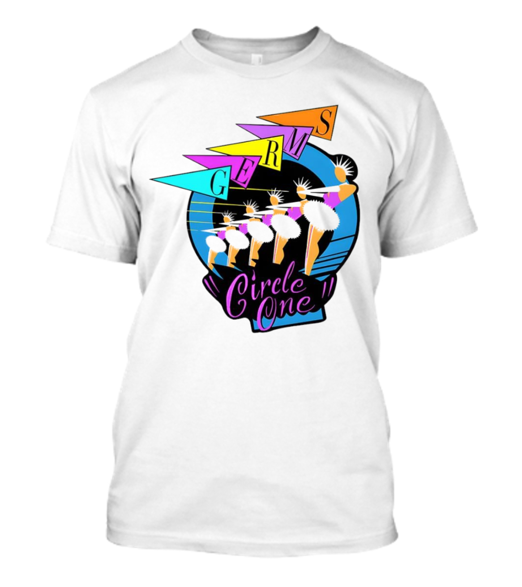 Germs Circle One Ballerina Silhouette Retro T-Shirt