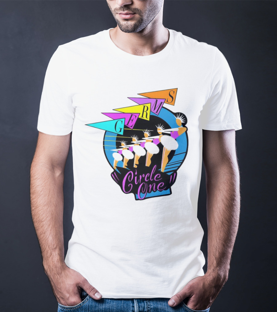 Germs Circle One Ballerina Silhouette Retro T-Shirt