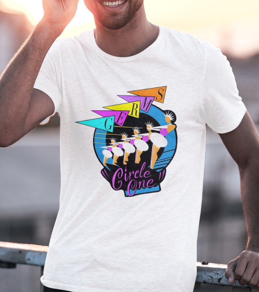 Germs Circle One Ballerina Silhouette Retro T-Shirt