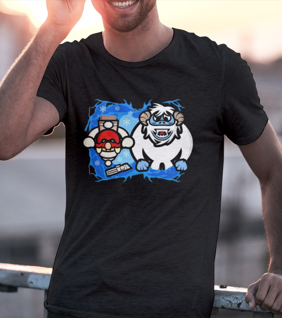 Bumble Wars Cartoon Mario Wampa Battle Ice Hoth T-Shirt