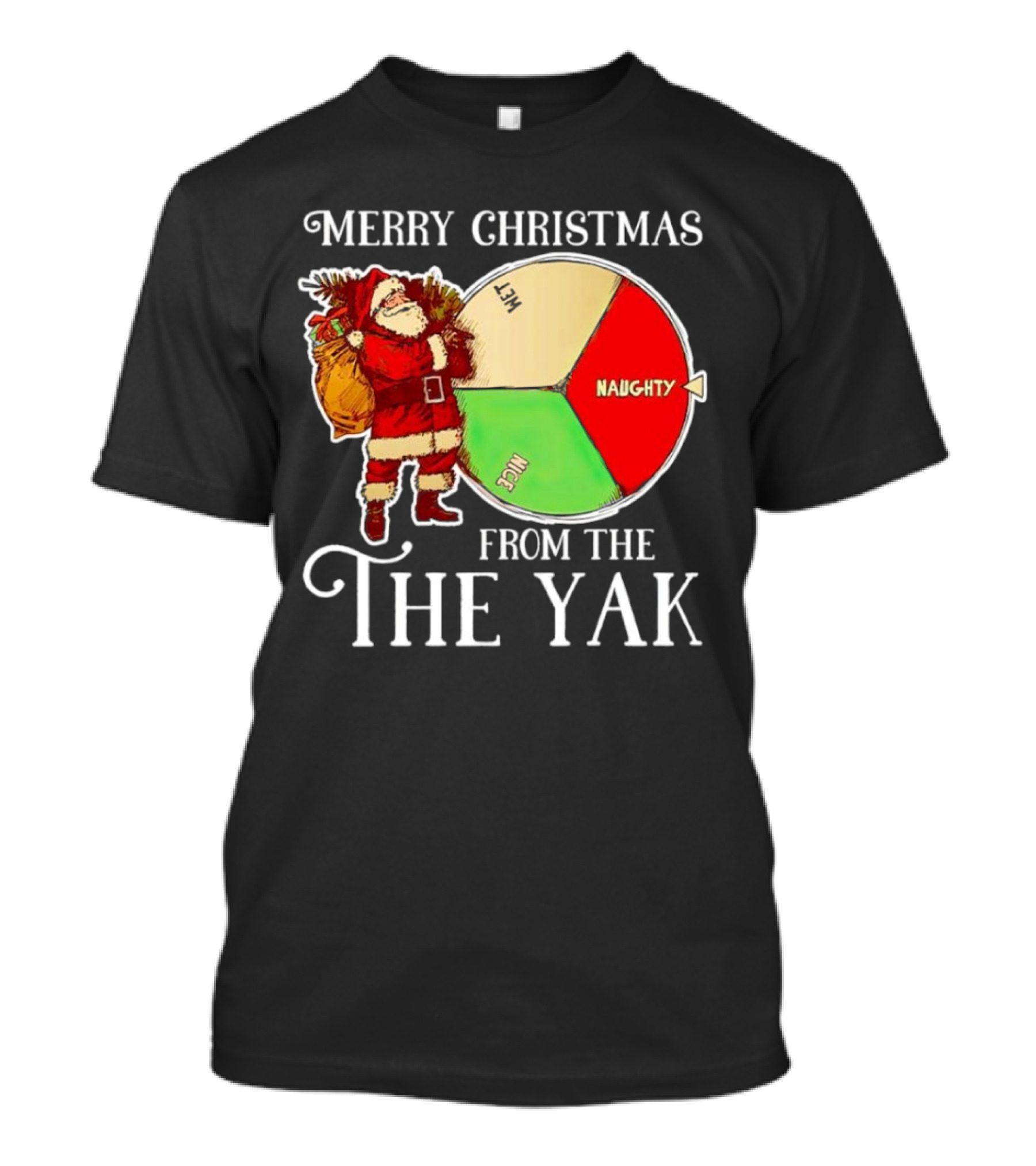 Merry Christmas From The Nice Naughty List Yak Santa T-Shirt