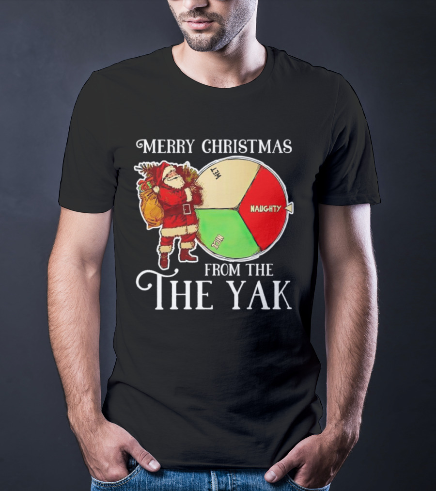 Merry Christmas From The Nice Naughty List Yak Santa T-Shirt