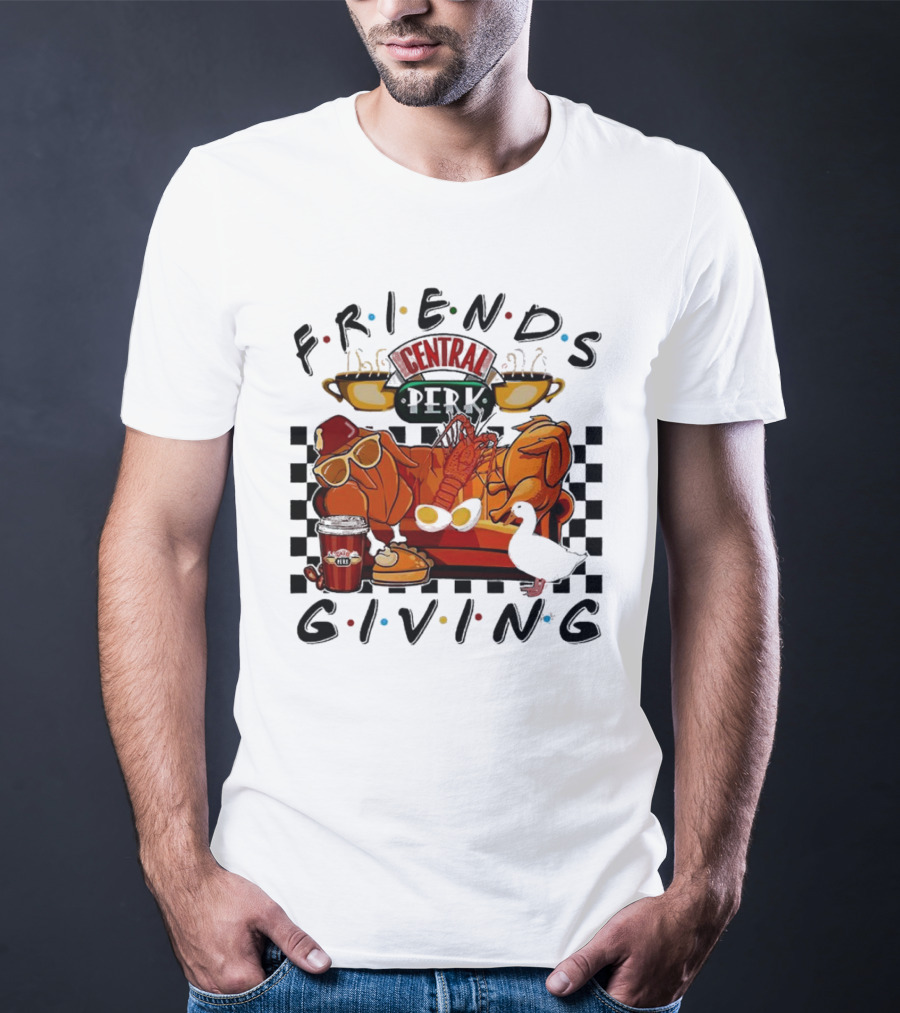 Friends Central Perk Thanksgiving Couch Scene T-Shirt