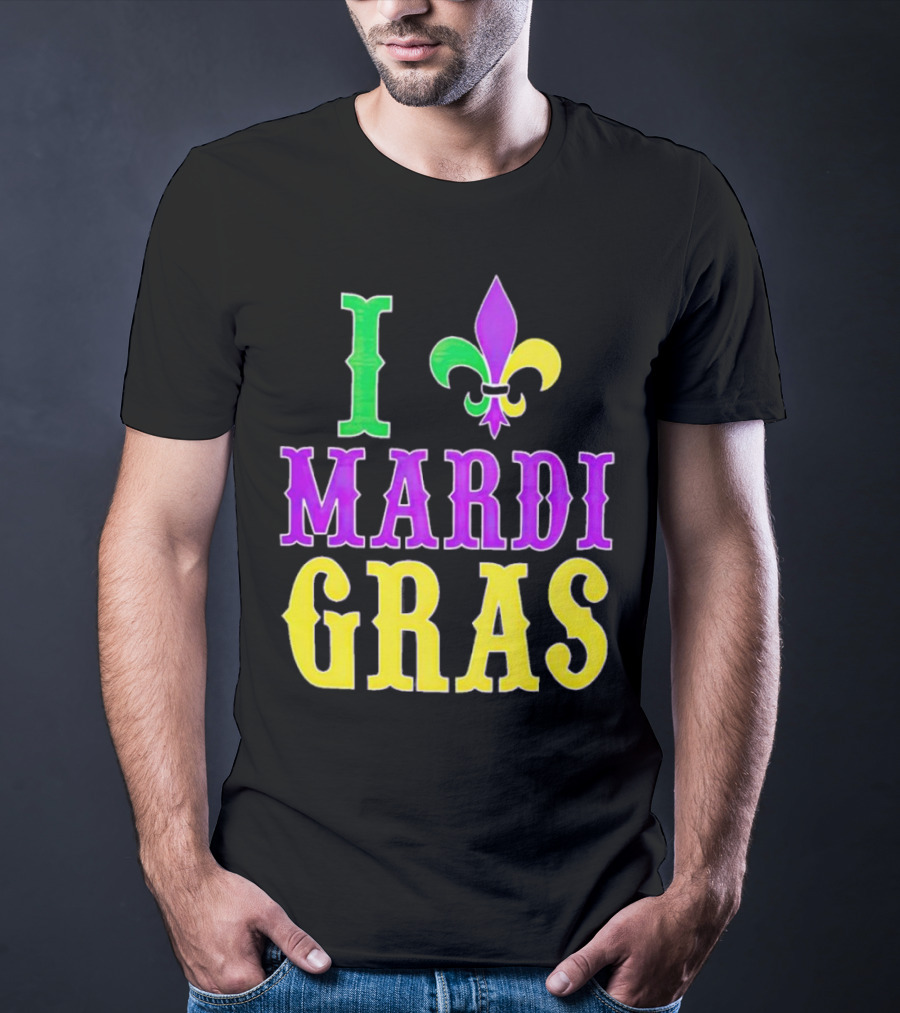 I ❤️ Mardi Gras Fleur-de-Lis T-Shirt