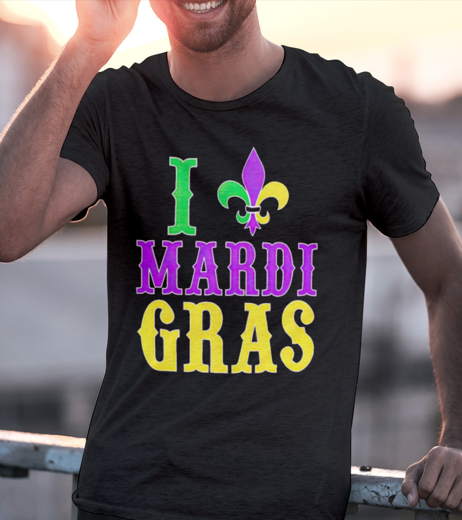 I ❤️ Mardi Gras Fleur-de-Lis T-Shirt