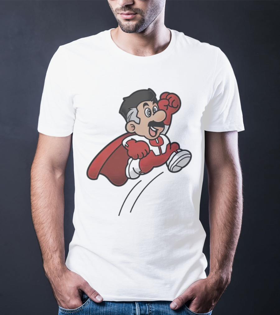 Omni Mario Superhero Jumping Manoeuver T-Shirt