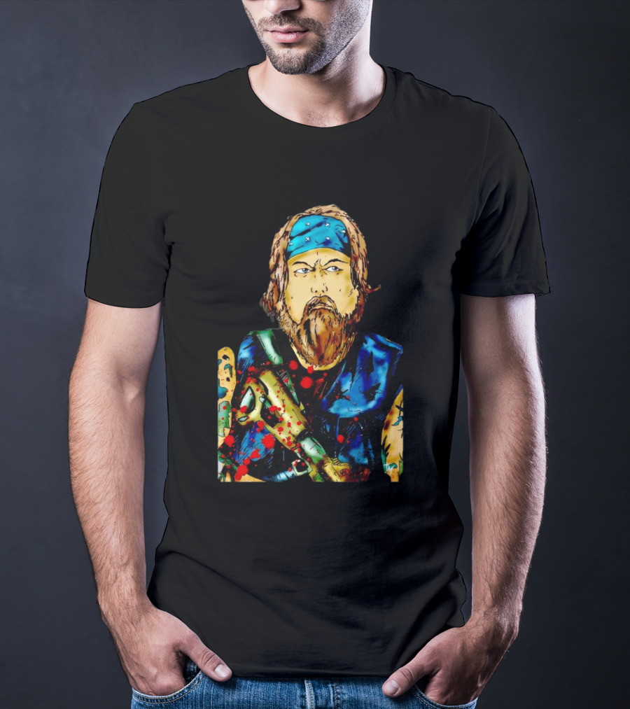 Savior TKO TKO Artist Print Bearded Bandana Warrior T-Shirt