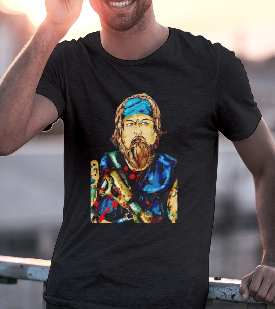 Savior TKO TKO Artist Print Bearded Bandana Warrior T-Shirt