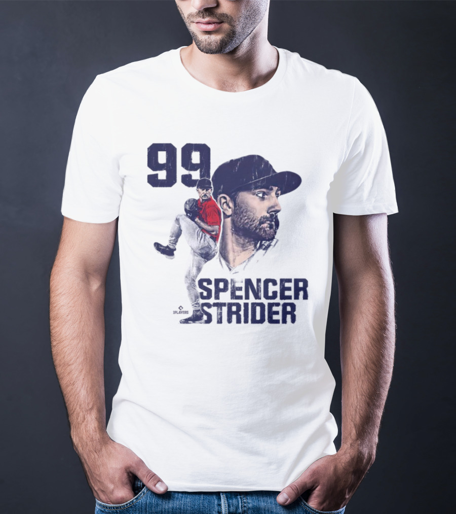 Spencer Strider 99 Atlanta Braves Vintage Players T-Shirt