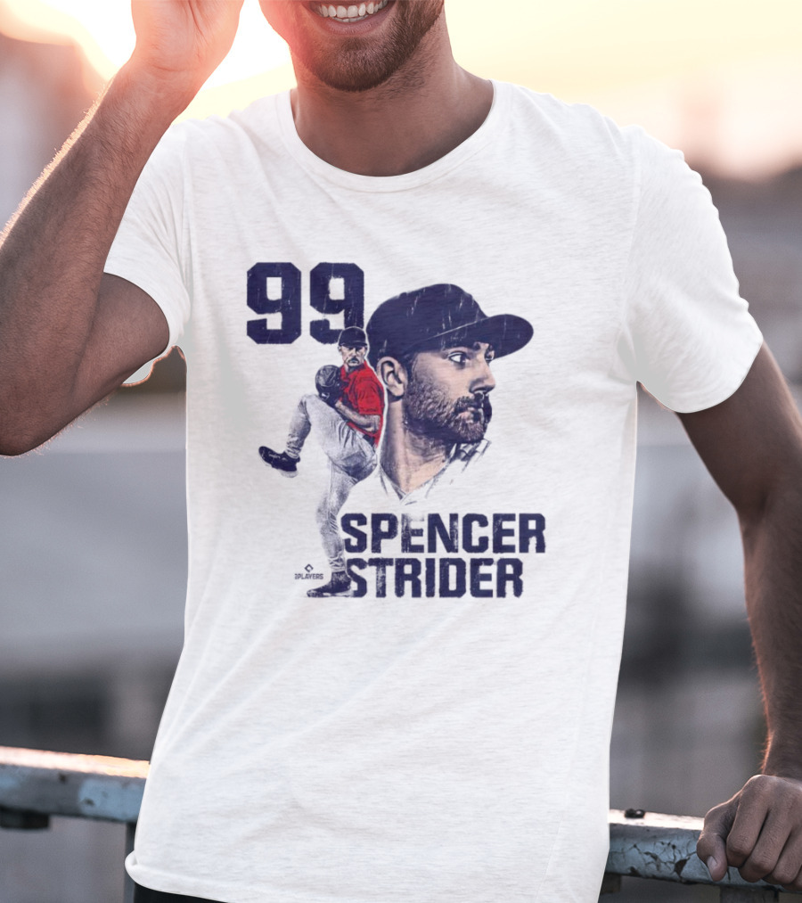 Spencer Strider 99 Atlanta Braves Vintage Players T-Shirt